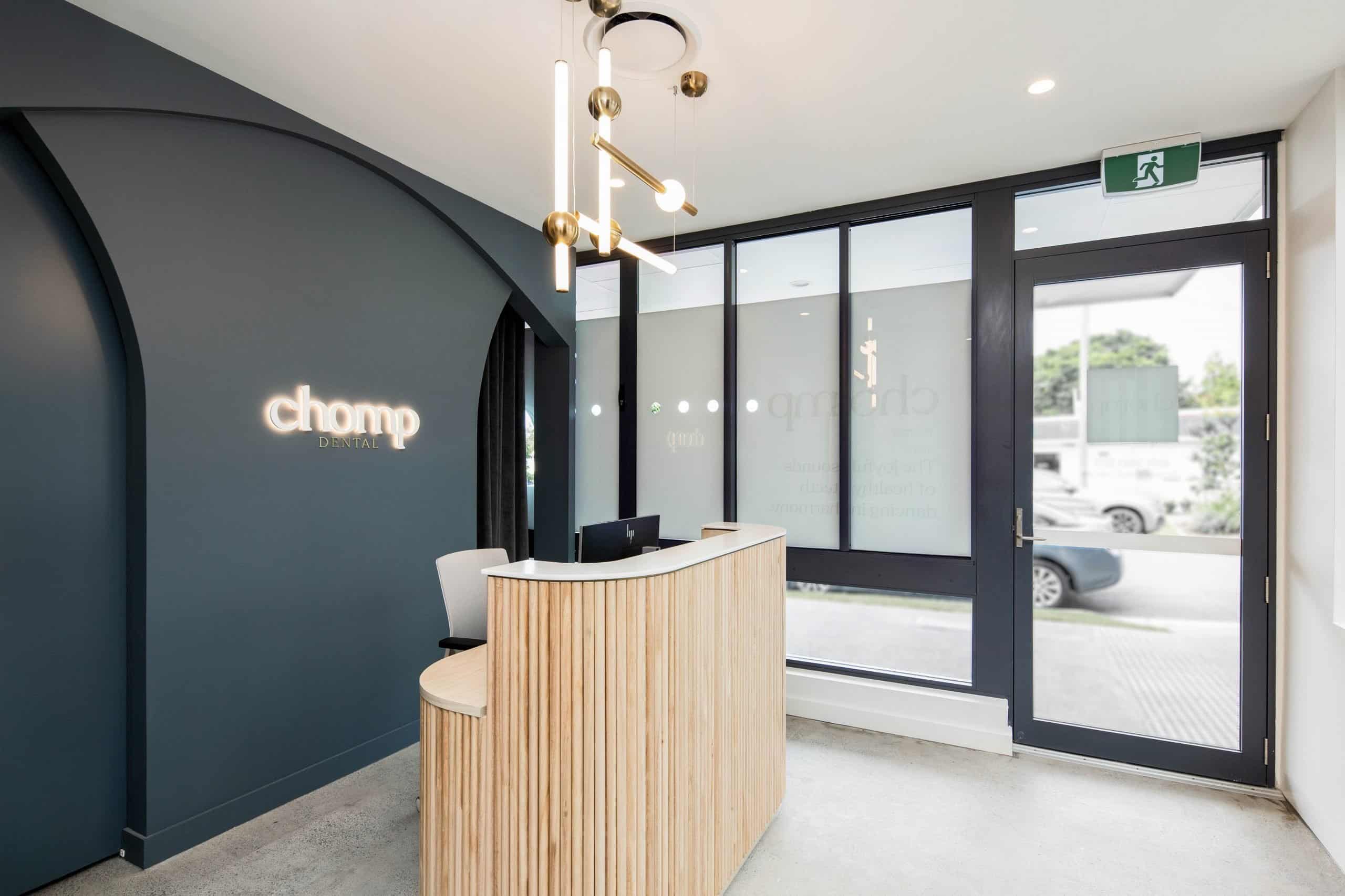 Chomp Dental modern reception area