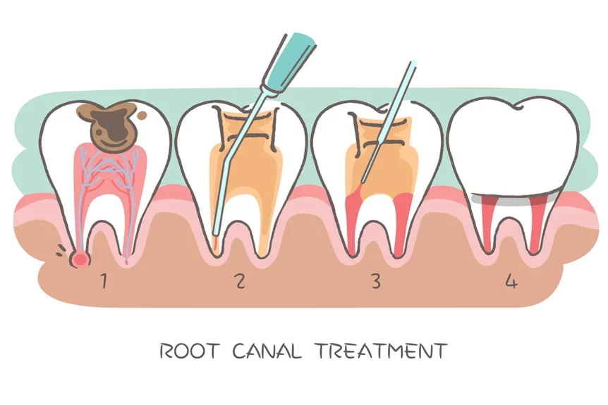 An example of the Root Canal Treatment process from Chomp Dental
